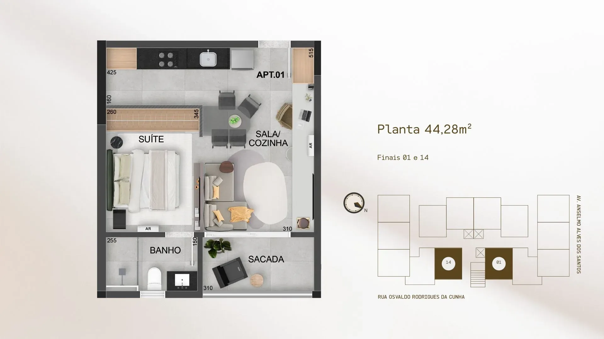 Studio 44,26m²